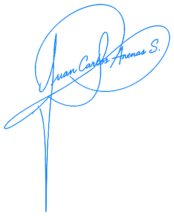 Firma de Juan Carlos Arenas S.